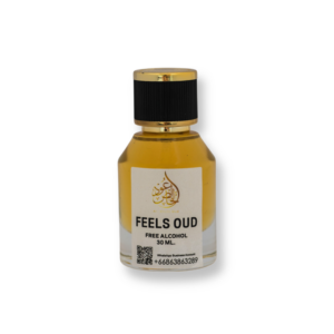 Feel Oud Fragrance Oil bottle with a luxurious design and warm, exotic notes