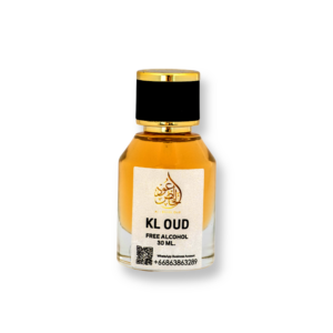 KL Oud Fragrance Oil bottle with luxurious design and warm woody tones